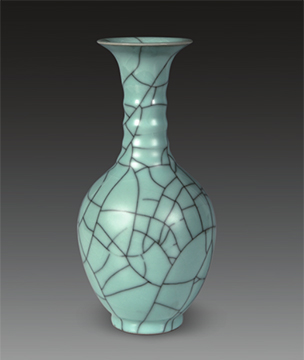 龙泉竹节瓷瓶
